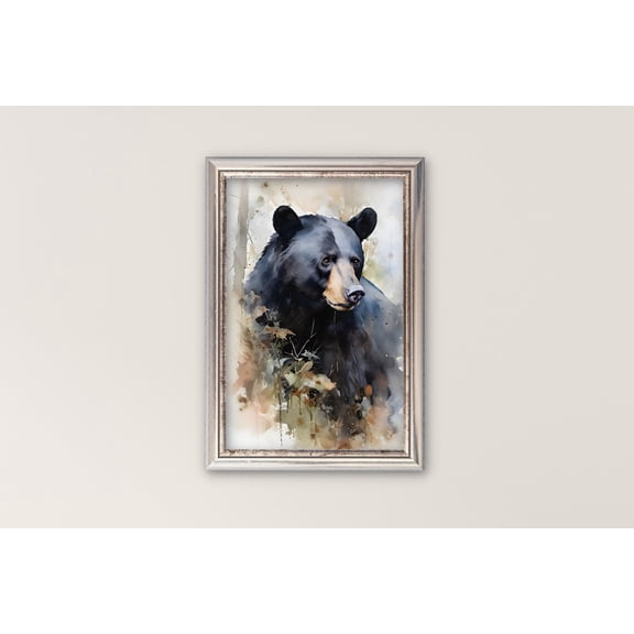 Bear Art Print, Forest Animal Home Decor #1676, Unframed Poster Size 16x24