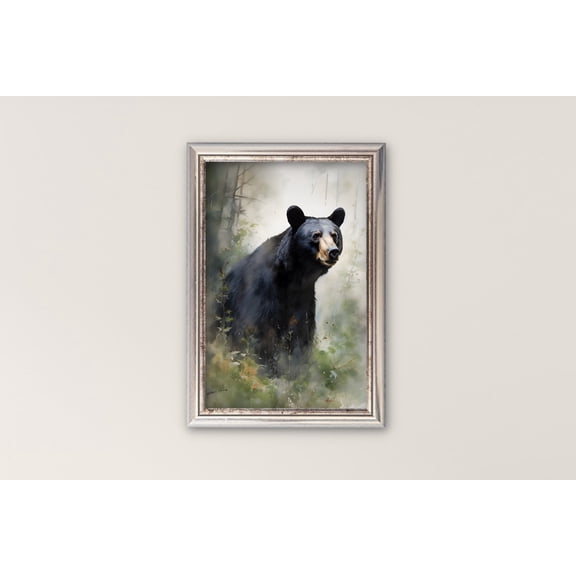 Bear Art Print, Forest Animal Home Decor #1909, Unframed Poster Size 16x24