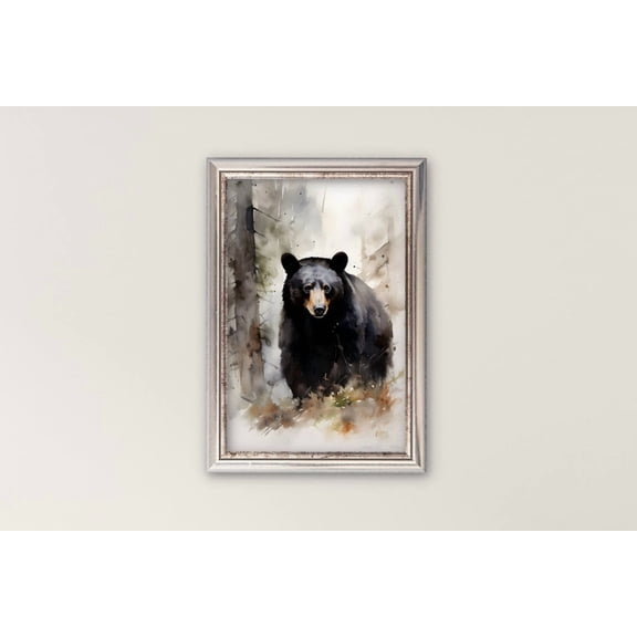 Bear Art Print, Forest Animal Home Decor UNFRAMED Poster, Wall Art for Decor, Present, 12x18