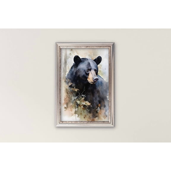 Bear Art Print, Forest Animal Home Decor UNFRAMED Poster, Wall Art for Decor, Present, 24x36