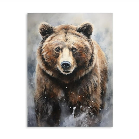 Bear Art Wall Decor Rustic Bears for Bedroom and Livingroom