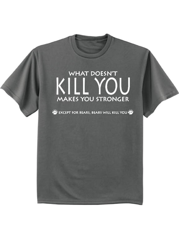 Bear Attacks Funny Saying T-shirt Men's Graphic Tee