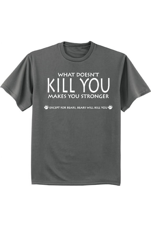 Bear Attacks Funny Saying T-shirt Men's Graphic Tee