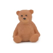 Bear, Baby Bear, Cub, Sitting, Hand Painted, Rubber Animal, Realistic, Figure, Model, Replica, Toy, Kids, Educational, Gift, 1" CH536 BB159