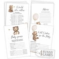 thumbnail image 1 of Bear Baby Shower Game, 4 Funny Games for Boy or Girl, Babies Guess Cards, Would She Rather, Advice for New Parents, Well es for Babies, Bear Baby Shower Decoration for 20 Guests, 1 of 6