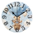 thumbnail image 1 of Bear Balloon Clouds 10 inch Wall Clocks Non Ticking Easy to Read Battery Decorative for Home Bathroom Kitchen Bedroom Living Room, 1 of 8