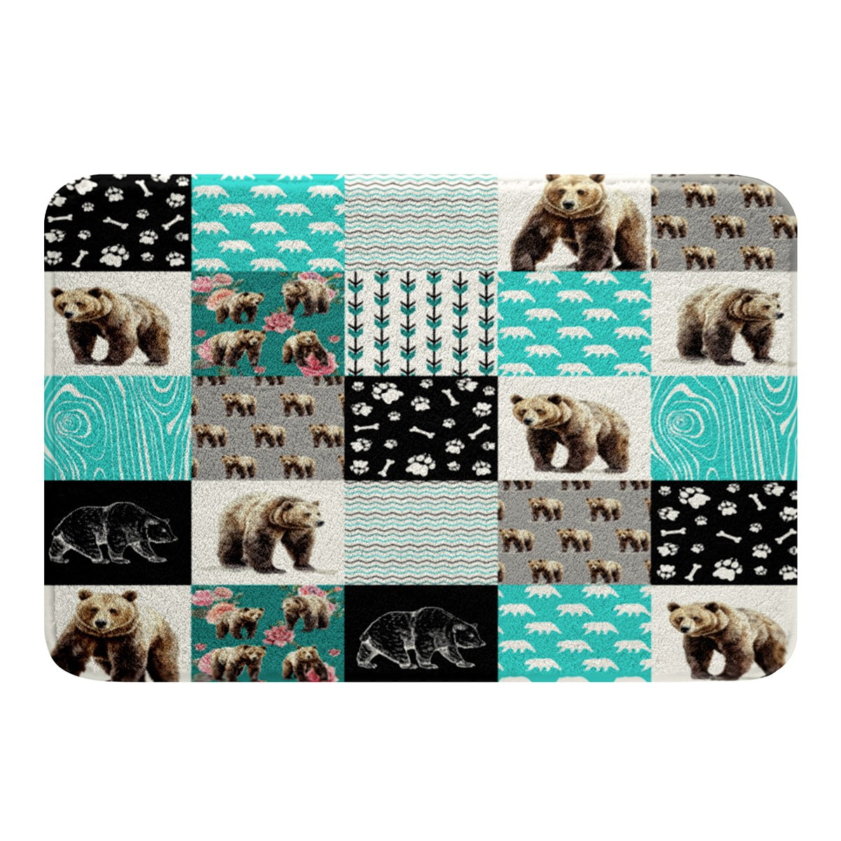 Bear Bathroom Rugs Woodland Animals Outdoor Rug 16