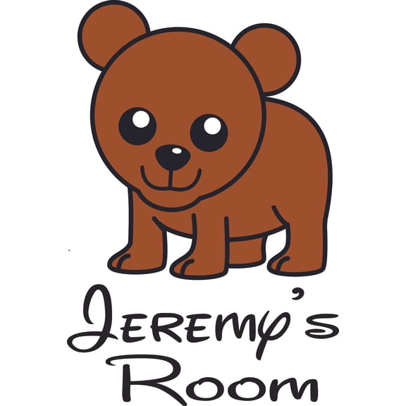 Bear Bears Cuddle Teddy Bear Cub Customized Wall Decal - Custom Vinyl Wall Art - Personalized Name - Baby Girls Boys Kids Bedroom Wall Decal Room Decor Wall Stickers Decoration Size (30x15 inch)