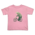 thumbnail image 1 of Bear Bicycle forest Funny Toddler T-Shirts for Boys Girls (Pink, 3T), 1 of 5