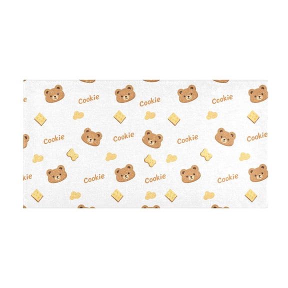Bear Biscuits Bath Mat 39x20 Inch Soft Absorbent Non-Slip Plush Bathroom Rug for Floor