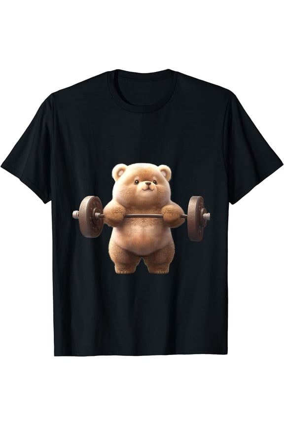 Bear Bodybuilder Weight Lifting Gym Workout Sports T-Shirt