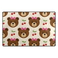 thumbnail image 1 of Bear Bow Cherry Pattern Memory Foam Area Rug 31"x20" Non Slip, Absorbent, Fade Proof for Living Room, Bedroom, Office, 1 of 7