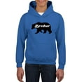 thumbnail image 1 of Bear, Brother Lettering Hoodie Juniors -Smartprints Designs,  Large, 1 of 4