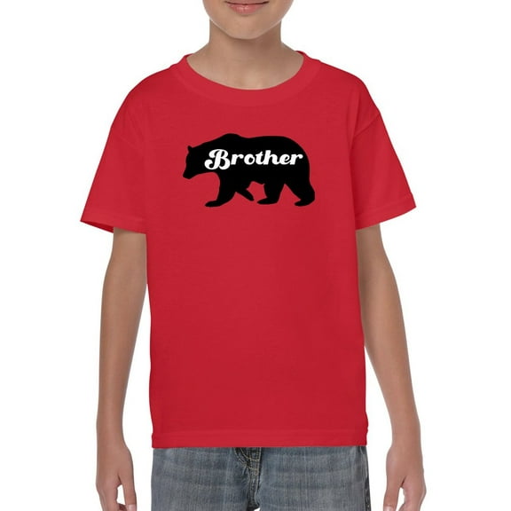 Bear, Brother Lettering T-Shirt Juniors -Smartprints Designs,  Large