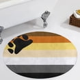 thumbnail image 1 of Bear Brotherhood Pride Flag Round Carpet Circle Rug Outdoor Patio Area Rug Washable Large Area Rugs Hallway Room Decor Fitness Mats, 1 of 8