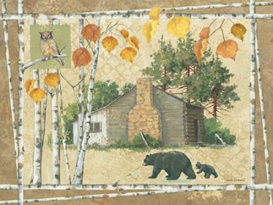 Bear Cabin Canvas Art - Anita Phillips (22 x 28)