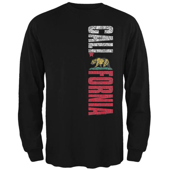 Bear California Mens Long Sleeve T Shirt Black 2XL