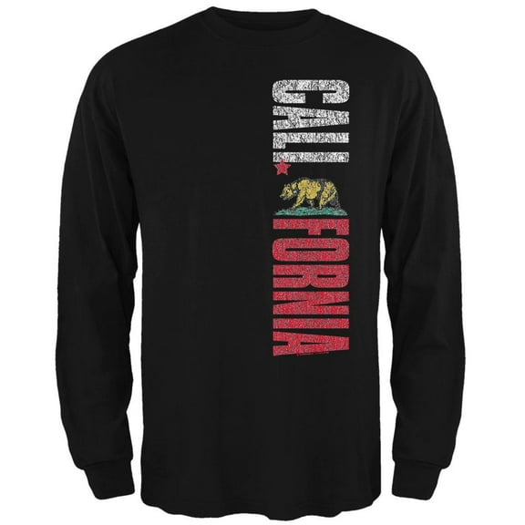 Bear California Mens Long Sleeve T Shirt Black 3X-LG