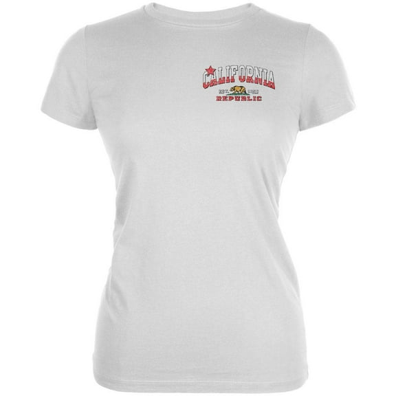 Bear California Republic Juniors Soft T Shirt White X-SM