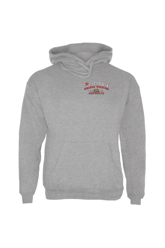 Bear California Republic Mens Hoodie Sport Grey LG