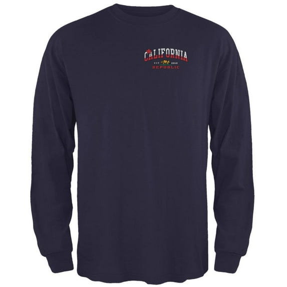 Bear California Republic Mens Long Sleeve T Shirt Navy 2XL