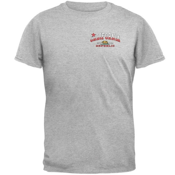 Bear California Republic Mens T Shirt Heather LG