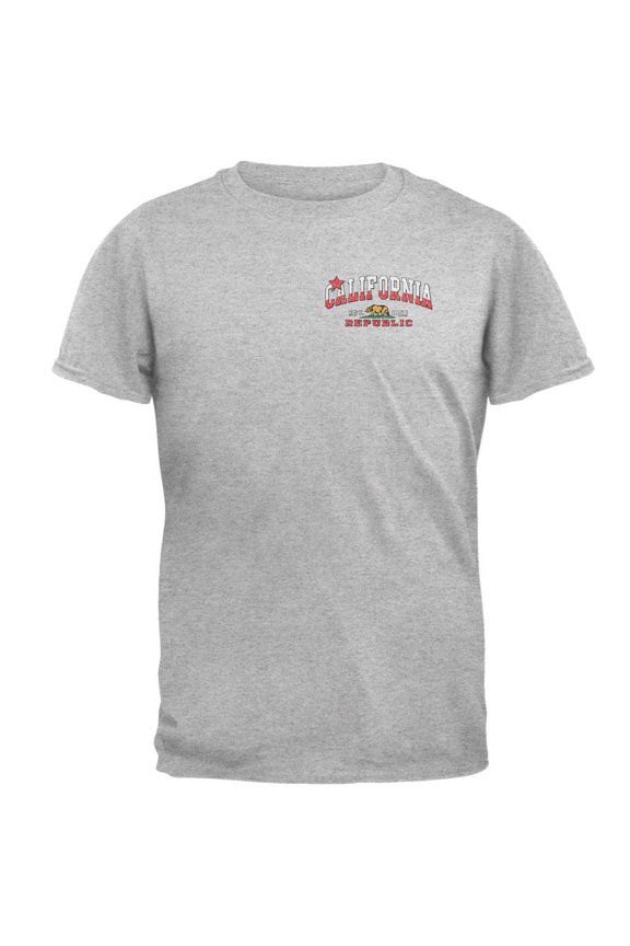 Bear California Republic Mens T Shirt Heather SM