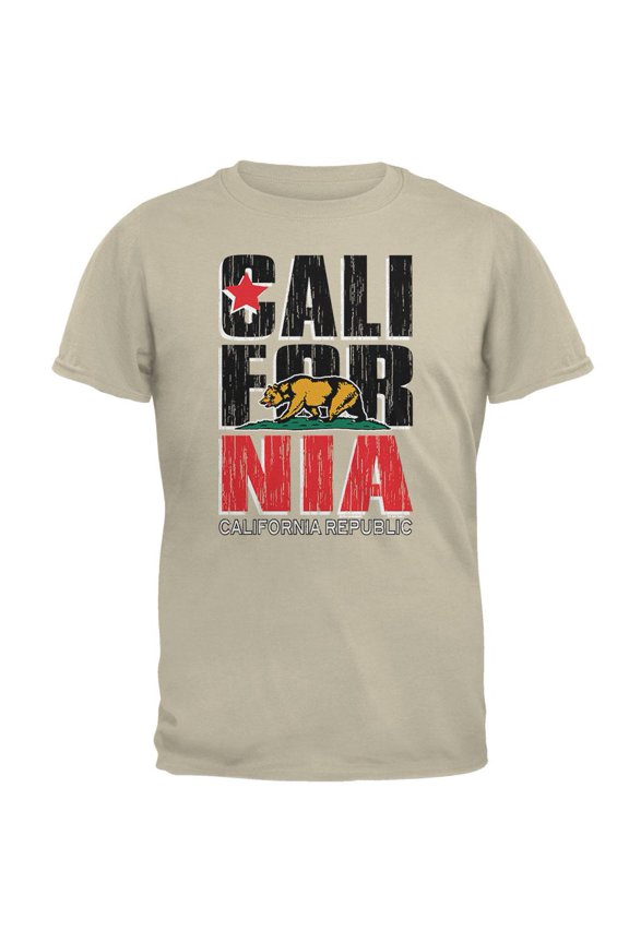 Bear California Republic Mens T Shirt