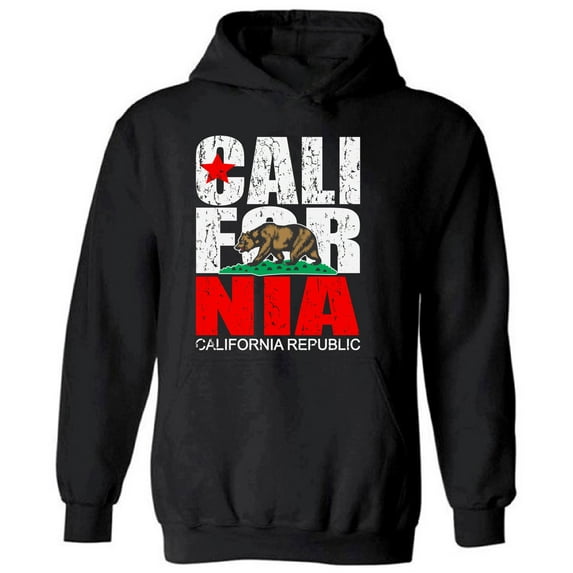 Bear California Republic Unisex Hooded Sweatshirt - USA State California Republic - Funny Cali Hoodie for Women for Men