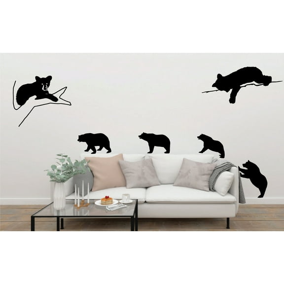 Bear Came To My House Decals Dcor Kid Room Stickers Heights10" (A set of Six different size)