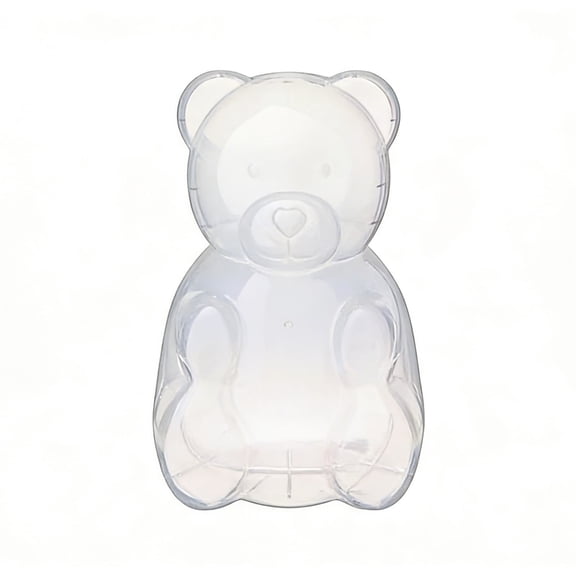 Bear Candy Jar, Clear Glass Bear Container for Sweets, Gummies, Treats, Decorative Kitchen Storage, Home, Party, Gift for Kids and Adults