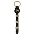thumbnail image 1 of Bear Charm Black Leather Sleigh Bell Door Hanger Made in USA Belsnickel, 1 of 2
