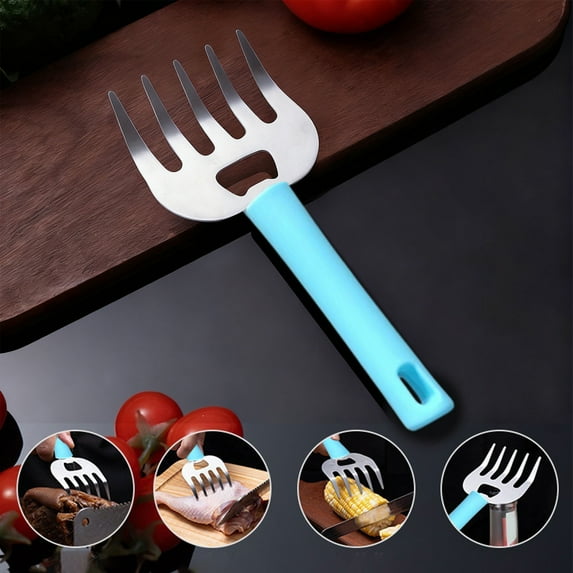 Bear Claw Meat Shredder, 5-Claw Meat Tenderizer Tool, Stainless Steel Meat Chopper & Puller for Chicken Beef Pork BBQ, Kitchen Food Fork Cutter Separator for Cooking Grilling Roasting Prep