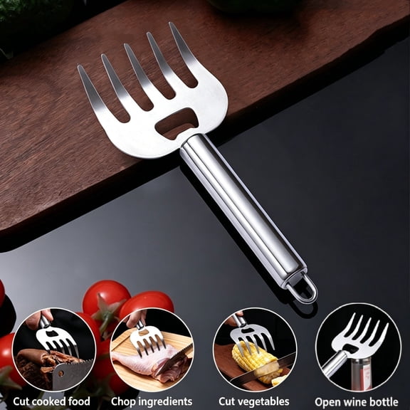 Bear Claw Meat Shredder, Multi Functional Pulled Pork Tool for BBQ, Stainless Steel Meat Handler for Shredding Chicken Beef and Brisket