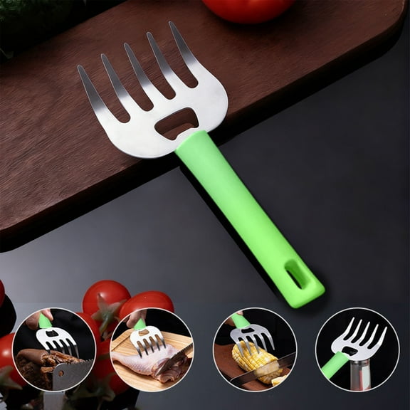 Bear Claw Meat Tenderizer, Stainless Steel BBQ Meat Separator and Cutter, Safe 5-Claw Design for Chopping, Shredding Chicken, Beef, and Vegetables, Perfect for Kitchen and Outdoor BBQs