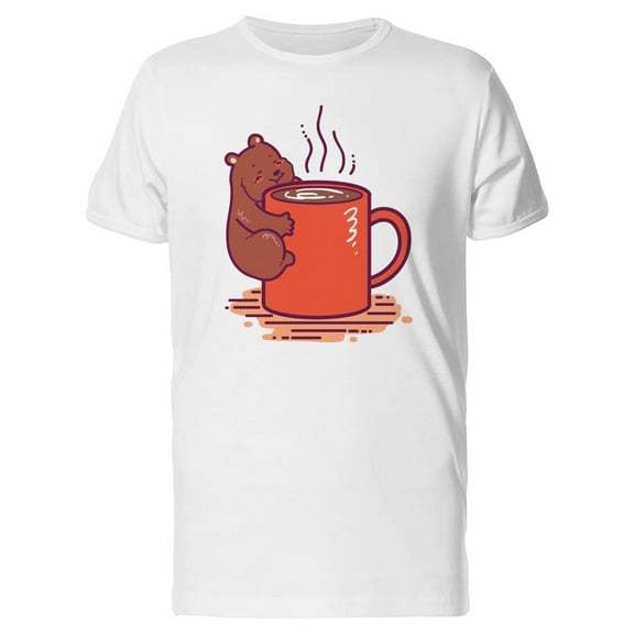 Bear Clinging To Cup T-Shirt Men -Image by Shutterstock, Male Medium