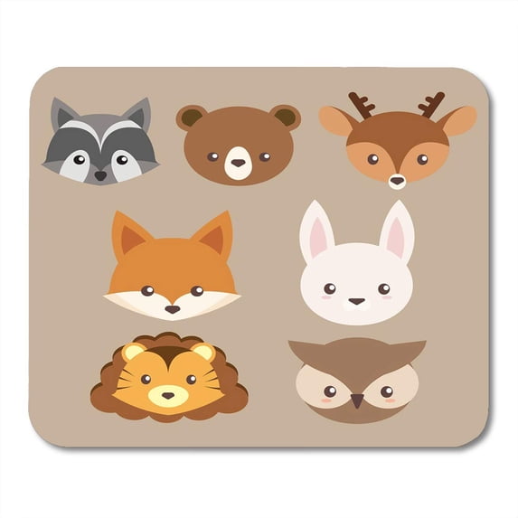 Bear Colorful Baby Cute Woodland Character Wild Zoo White Autumn Beautiful Mousepad Mouse Pad Mouse Mat 9x10 inch