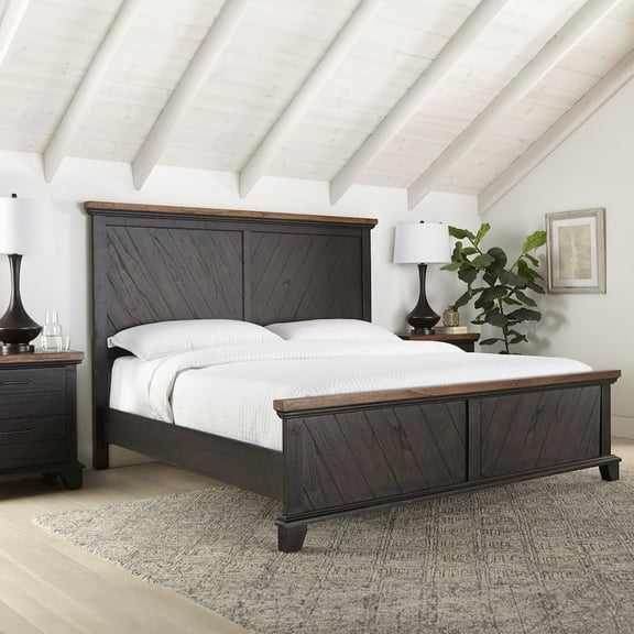 Bear Creek Chocolate and Honey Brown Queen Panel Bed