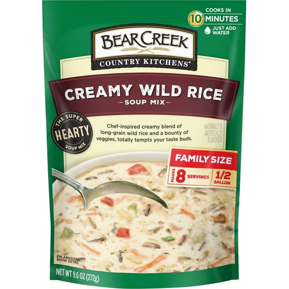 Bear Creek Country Kitchens 9.6 oz Creamy Wild Rice Soup Mix (Pack of 4)