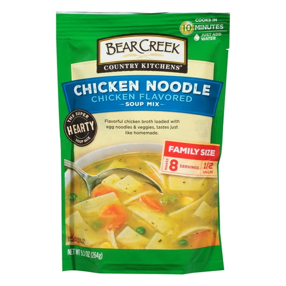 Bear Creek Country Kitchens Chicken Noodle Soup Mix, 8 Serving, 9.3 oz Pouch