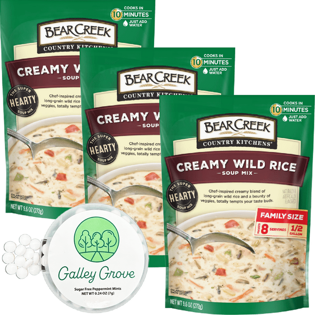 Bear Creek Country Kitchens Creamy Wild Rice (3Pack), Bulk Pre