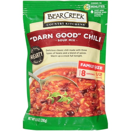 Bear Creek Country Kitchens Darn Good Chili Soup Mix, 8 Serving, 9.8 oz, Pouch