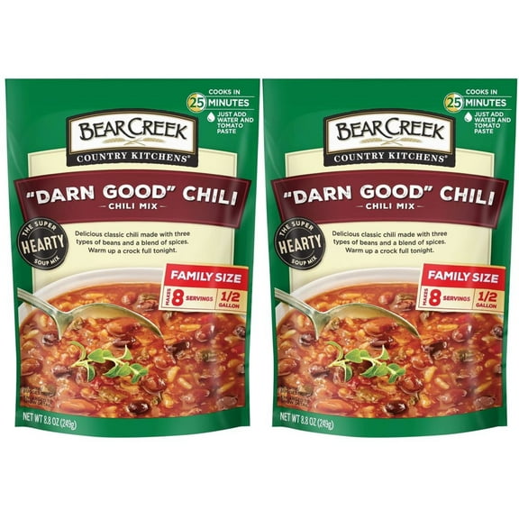 Bear Creek Soup Mix, Darn Good Chili, 8.8 Ounce, Pack of 2