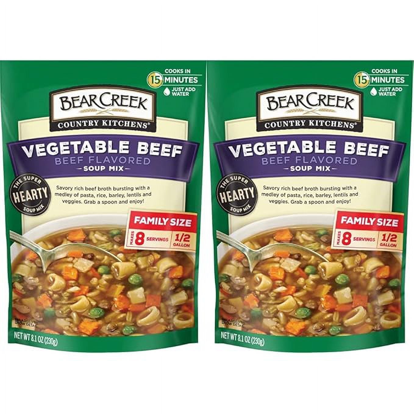 Bear Creek Soup Mixes, Vegetable Beef, 8.1 Ounce (Pack of 2)