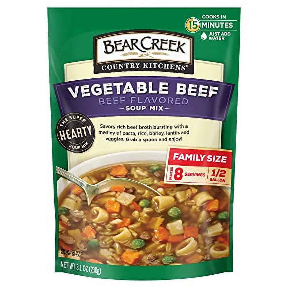 Bear Creek Vegetable Beef Soup Mix (Pack of 2) 9 oz Bags