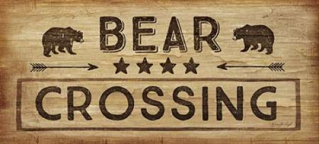 Bear Crossing Canvas Art - Jennifer Pugh (10 x 20)