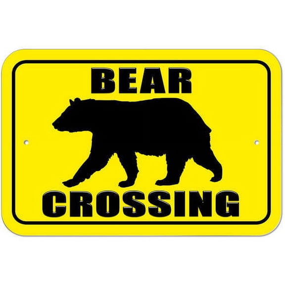 Bear Crossing Sign