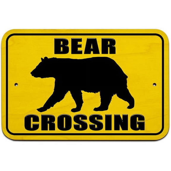 Bear Crossing Sign
