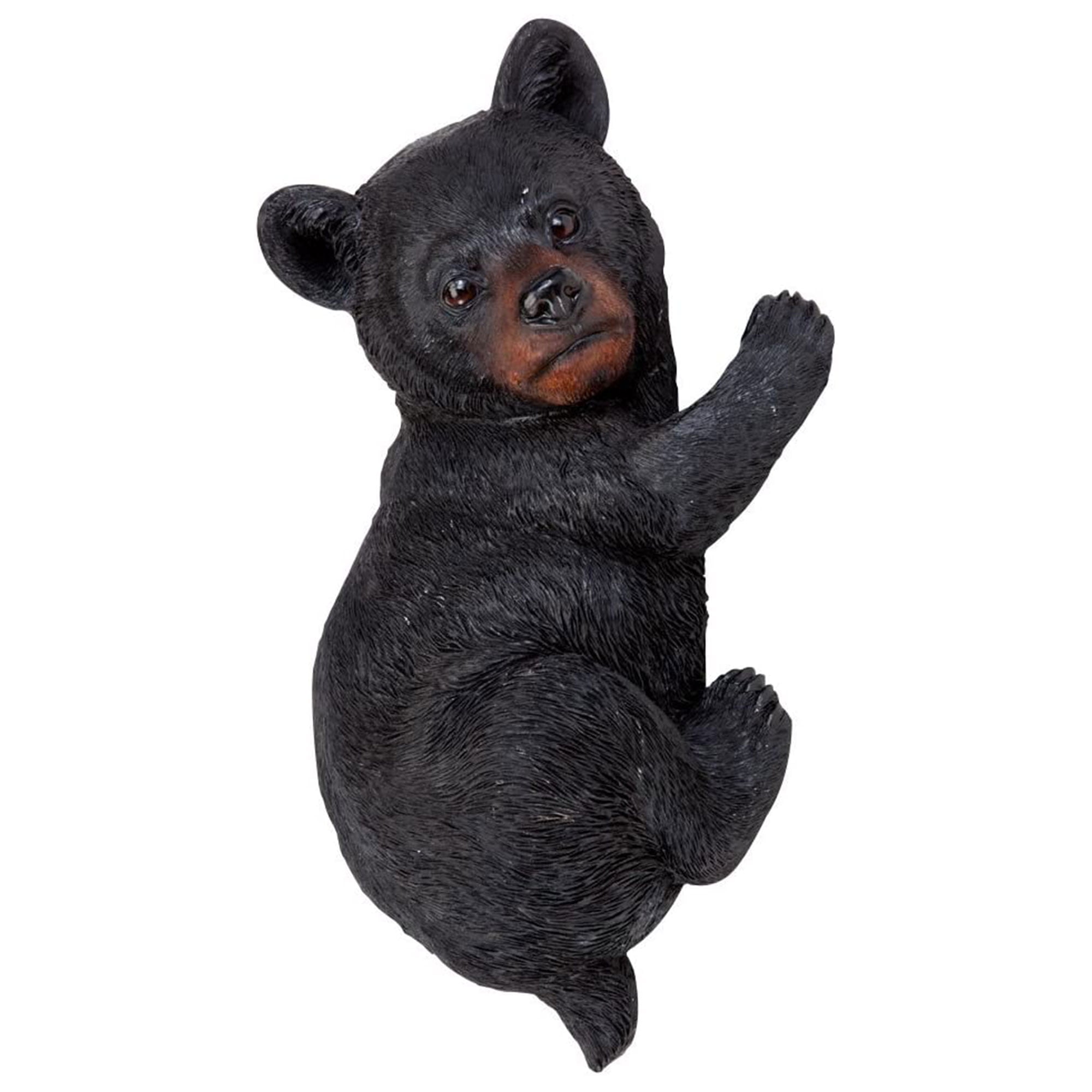 Adorable Black Bear Cub Resin Tree Hugger Sculpture
