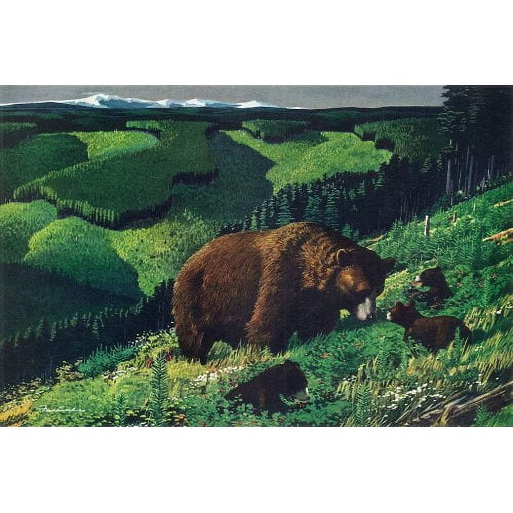 "Bear Cubs" Painting Print on Wrapped Canvas